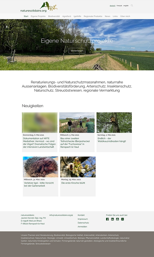 naturesolidaire.org Biodiversitätsprojekt "Natursolidaire" im benachbarten Elsass