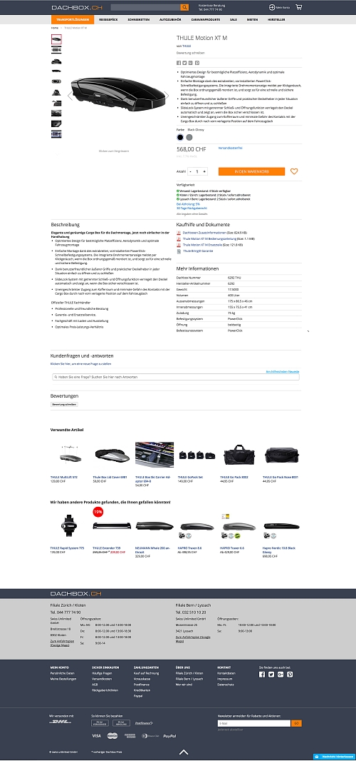 dachbox.ch - Hochwertiger Magento 2 Online Shop